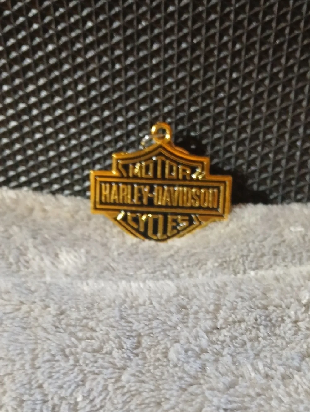 NWT Harley-Davidson Black & Blue Neck Gaiter with Gold Logo Keychain